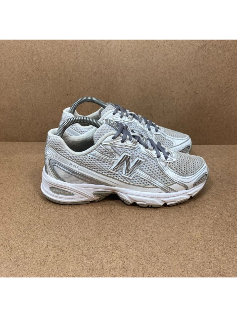 New Balance Women's Athletic Sneakers in White and Light Gray - Picture 3 of 8